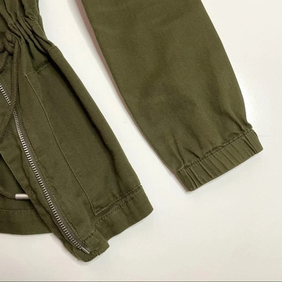 Old Navy Olive Military Green Twill Field Utility Full Zip Jacket Outerwear - Picture 6 of 7